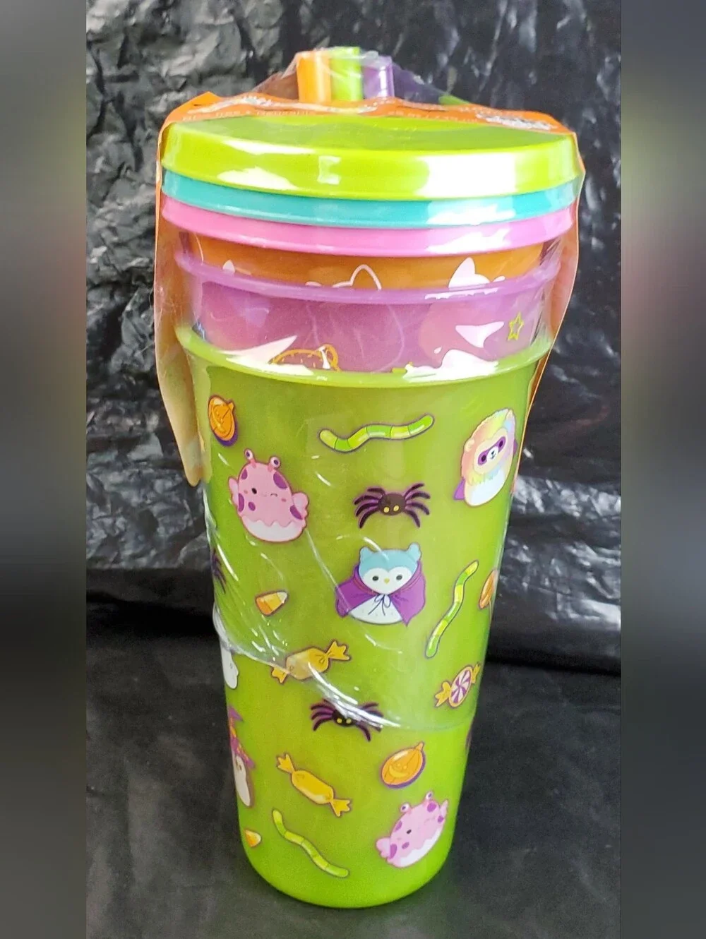 Zak! Jazwares Squishmallows Halloween Glow In The Dark Tumbler Cup Set - NWT